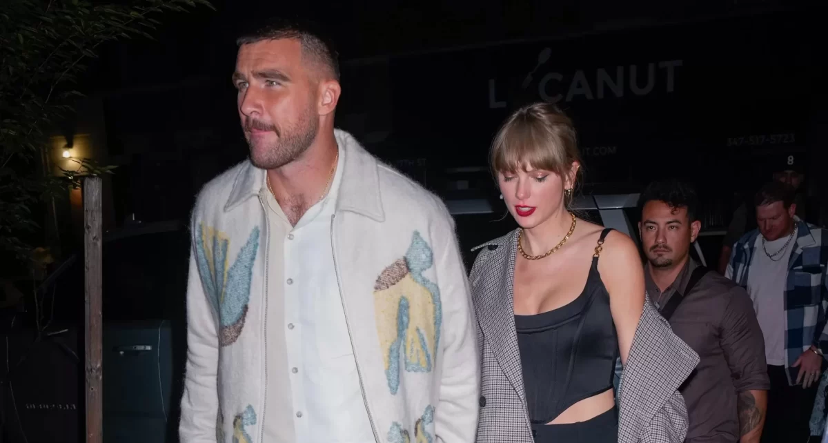 Taylor Swift and Travis Kelce step out on the town holding hands. Creator: Gotham | Credit: GC Images | Copyright: 2023 Gotham 