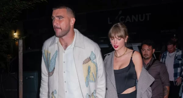 Taylor Swift and Travis Kelce step out on the town holding hands. Creator: Gotham | Credit: GC Images | Copyright: 2023 Gotham 