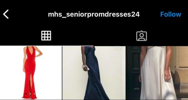 Students can submit their dresses to the account to display them.