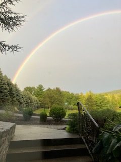 Double rainbow in Upstate New York on September 7th, 2024 after a heavy rainfall.